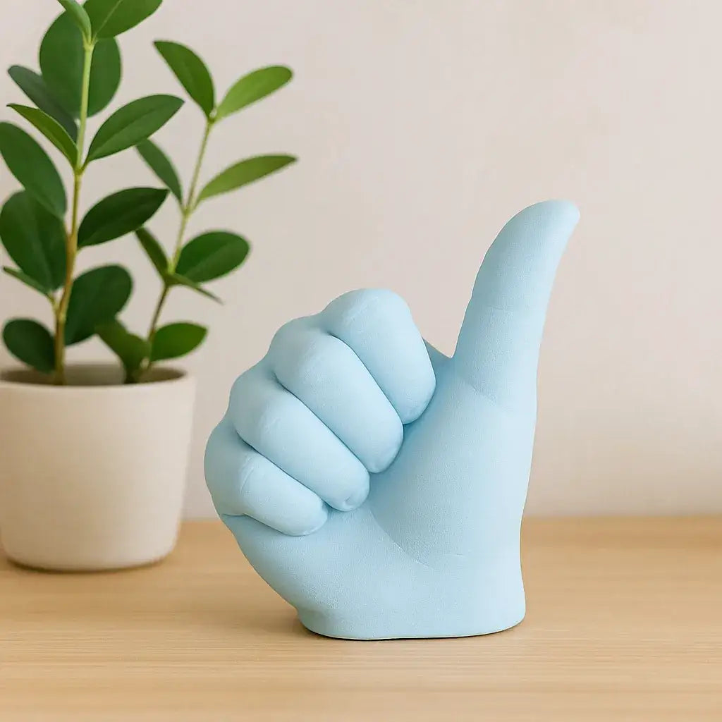 Handzeichen Figur „Alles Gut“ – Symbol für Optimismus, Freude & Motivation - by SteinKunstWerk | Deko aus nachhaltiger Herstellung