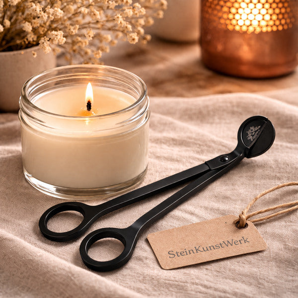 Perfekte Kerzenpflege – Dochtschere Edelstahl | SteinKunstWerk