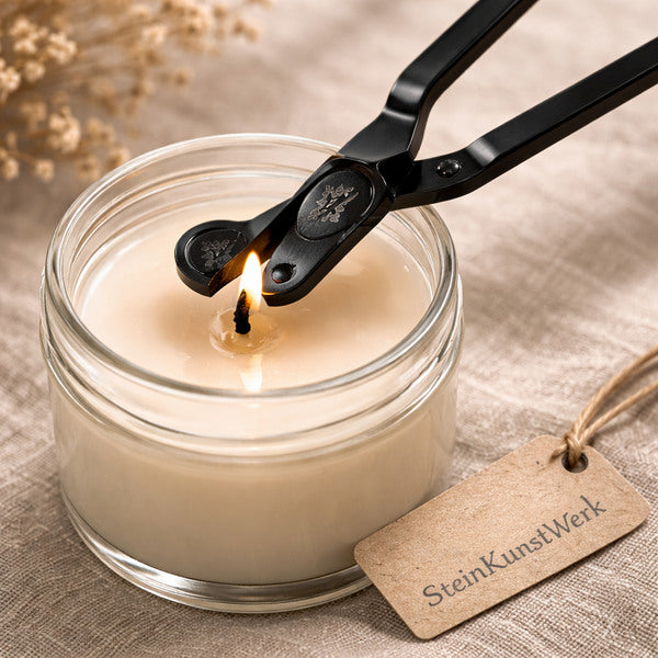 Perfekte Kerzenpflege – Dochtschere Edelstahl | SteinKunstWerk