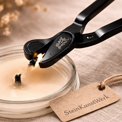 Perfekte Kerzenpflege – Dochtschere Edelstahl | SteinKunstWerk