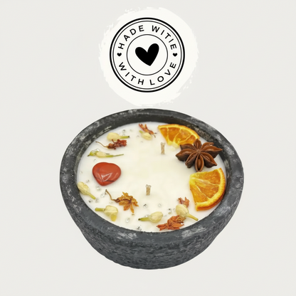 Handgemachtes Betonkerzen-Set 3x Schwarz "Black Cinnamon" - Stilvolle Sojawachskerze für Ihr Zuhause. Aromatherapie Kerze mit Blütenverzierung und HOCHWERTIGEM Baumwolldocht aus dem Südschwarzwald - by SteinKunstWerk | Outdoor aus nachhaltiger Herstellung