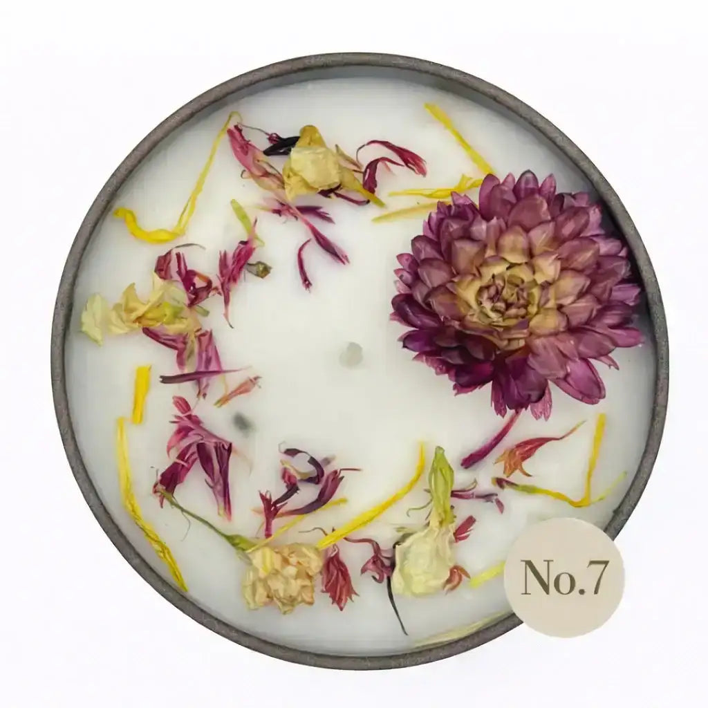 Personalisierte Duftkerze – Dekor Dahlienblüte