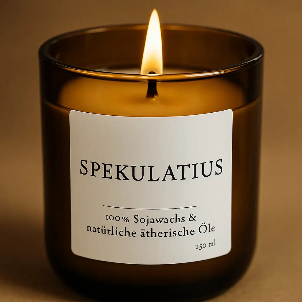 Spekulatius Duftkerze mit winterlichen Gewürznoten - by SteinKunstWerk | Duftkerze aus nachhaltiger Herstellung