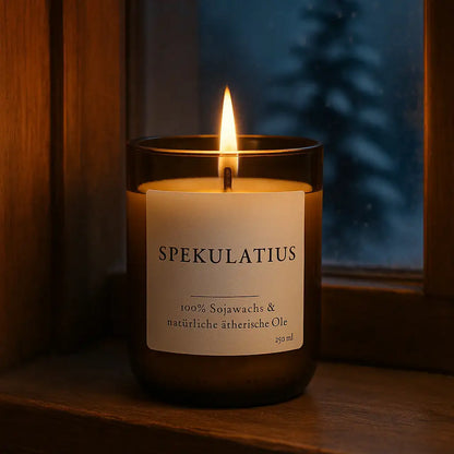 Spekulatius Duftkerze mit winterlichen Gewürznoten - by SteinKunstWerk | Duftkerze aus nachhaltiger Herstellung