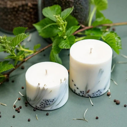 Duftkerze „Wacholder-Ritual“ – Waldklarheit & spirituelle Tiefe - by SteinKunstWerk | DS aus nachhaltiger Herstellung