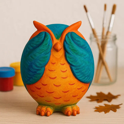 Eulenfigur „Nichts Böses sehen“ – Handgemachte Deko mit Symbolik - by SteinKunstWerk | Deko aus nachhaltiger Herstellung