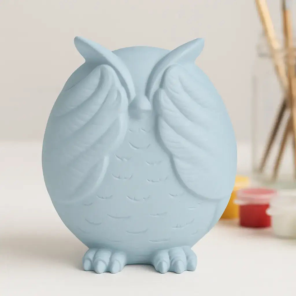 Eulenfigur „Nichts Böses sehen“ – Handgemachte Deko mit Symbolik - by SteinKunstWerk | Deko aus nachhaltiger Herstellung