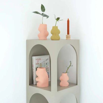 Fluxo Keramikvase, Large (L), Rosa - by SteinKunstWerk | DS aus nachhaltiger Herstellung