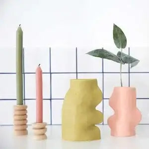 Fluxo Keramikvase, Large (L), Pistazien-Grün - by SteinKunstWerk | DS aus nachhaltiger Herstellung