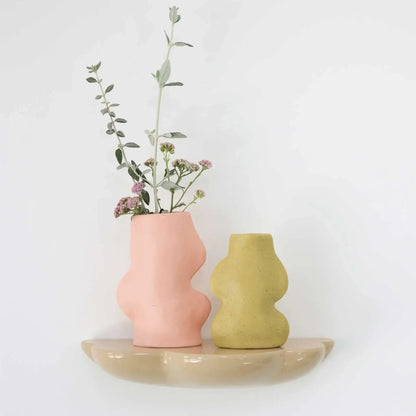 Fluxo Keramikvase, Small (S), Pistazien-Grün - by SteinKunstWerk | DS aus nachhaltiger Herstellung