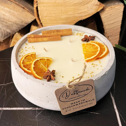 Betonkerze "Big Grey" – Handgemachte vegane Kerze mit Duft - by SteinKunstWerk | Outdoor aus nachhaltiger Herstellung