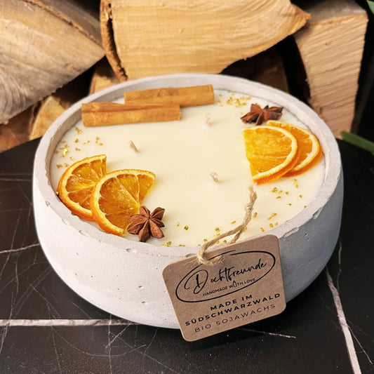 Betonkerze "Big Grey" – Handgemachte vegane Kerze mit Duft - by SteinKunstWerk | Outdoor aus nachhaltiger Herstellung