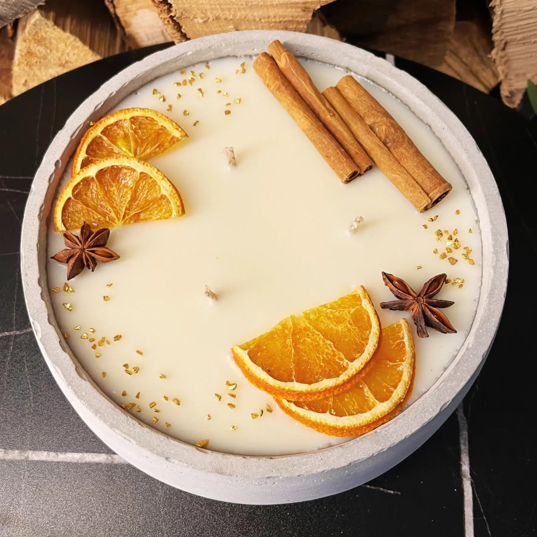 Betonkerze "Big Grey" – Handgemachte vegane Kerze mit Duft - by SteinKunstWerk | Outdoor aus nachhaltiger Herstellung