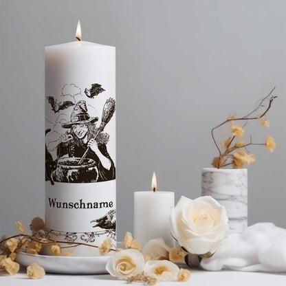 Große Hexentrank Halloween-Kerze als freigestellte Produktansicht