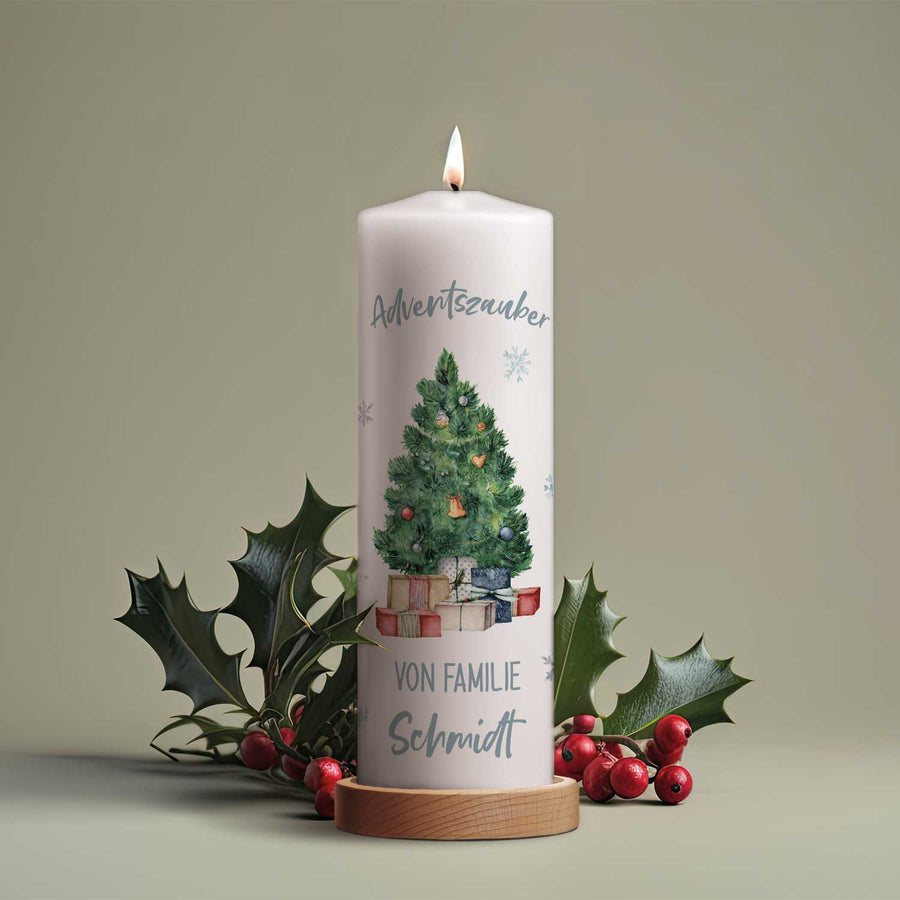 Personalisierte Adventskerze „Adventszauber“ – mit Name