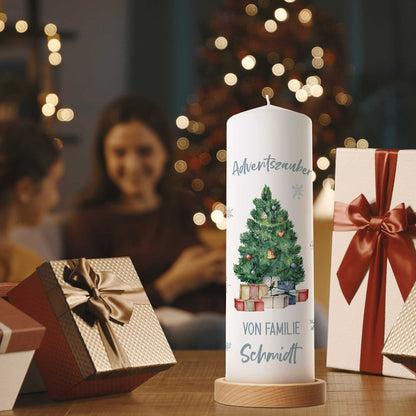 Personalisierte Adventskerze „Adventszauber“ – mit Name