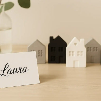 15er Set Mini-Deko-Häuschen – für deine kreative DIY-Ideen - by SteinKunstWerk | HE aus nachhaltiger Herstellung