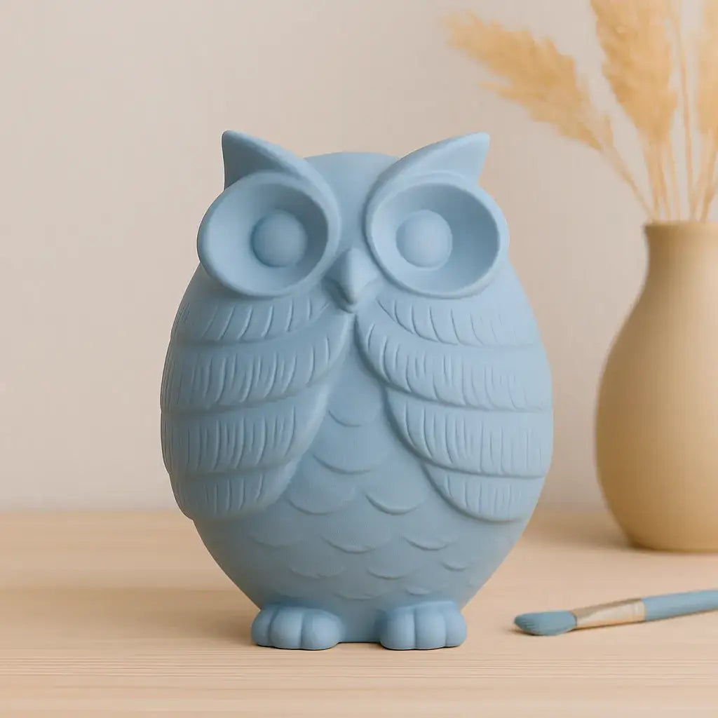 Eulefigur „Nichts Böses sagen“ – Handgemachte Deko mit Symbolkraft - by SteinKunstWerk | Deko aus nachhaltiger Herstellung
