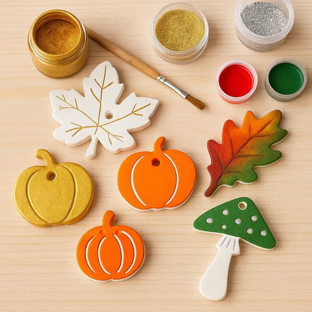 Herbstliche Anhänger – Blätter, Kürbisse & Pilze als stilvolle Dekoration - by SteinKunstWerk | Deko aus nachhaltiger Herstellung