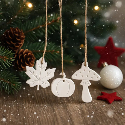 Herbstliche Anhänger – Blätter, Kürbisse & Pilze als stilvolle Dekoration - by SteinKunstWerk | Deko aus nachhaltiger Herstellung