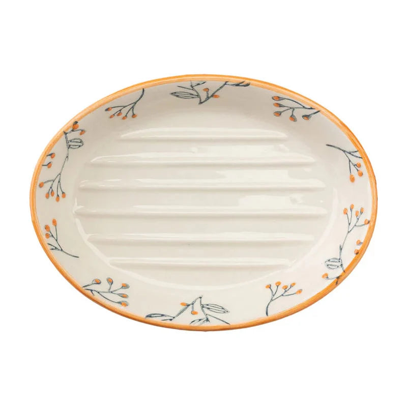 Tranquillo ROMANTIC Seifenschale – Steinzeug, florales Muster – Produktabbildung 2