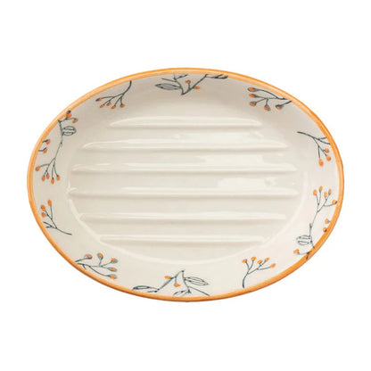 Tranquillo ROMANTIC Seifenschale – Steinzeug, florales Muster – Produktabbildung 2
