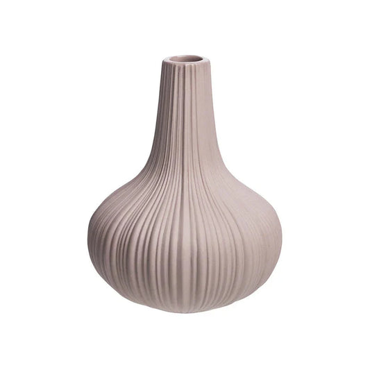 Tranquillo Vase Vintage in Rosé aus Steinzeug mit strukturierter Oberfläche