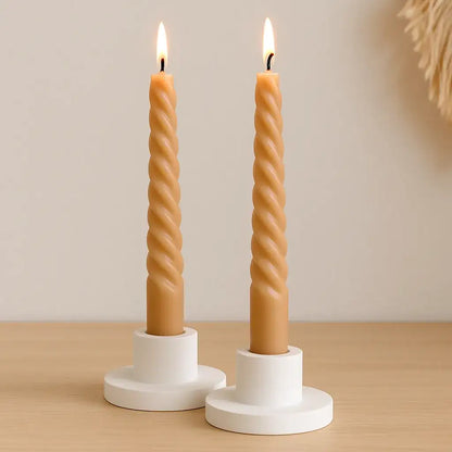 Stabkerzenhalter LUNA – 2er Set handgefertigt & minimalistisch - by SteinKunstWerk | Deko aus nachhaltiger Herstellung