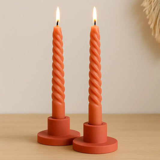 Stabkerzenhalter LUNA – 2er Set handgefertigt & minimalistisch - by SteinKunstWerk | Deko aus nachhaltiger Herstellung