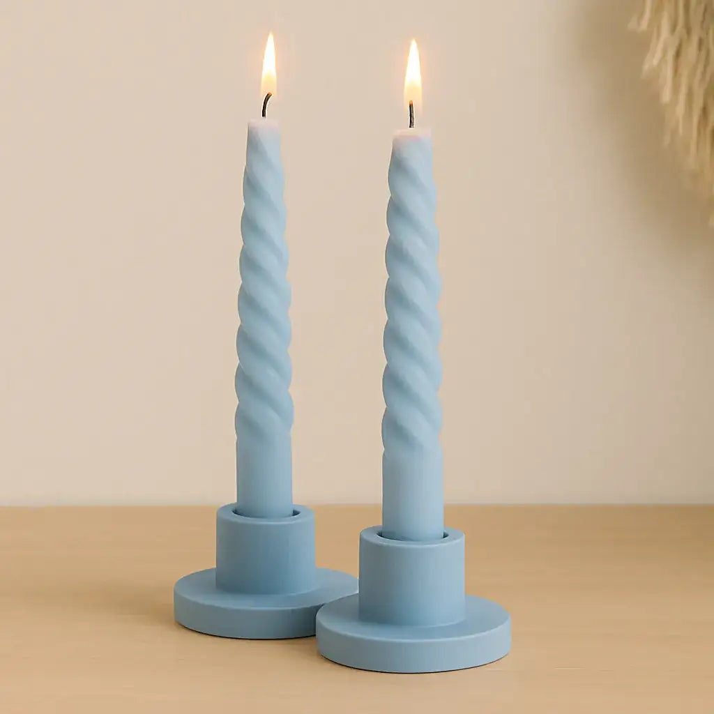 Stabkerzenhalter LUNA – 2er Set handgefertigt & minimalistisch - by SteinKunstWerk | Deko aus nachhaltiger Herstellung