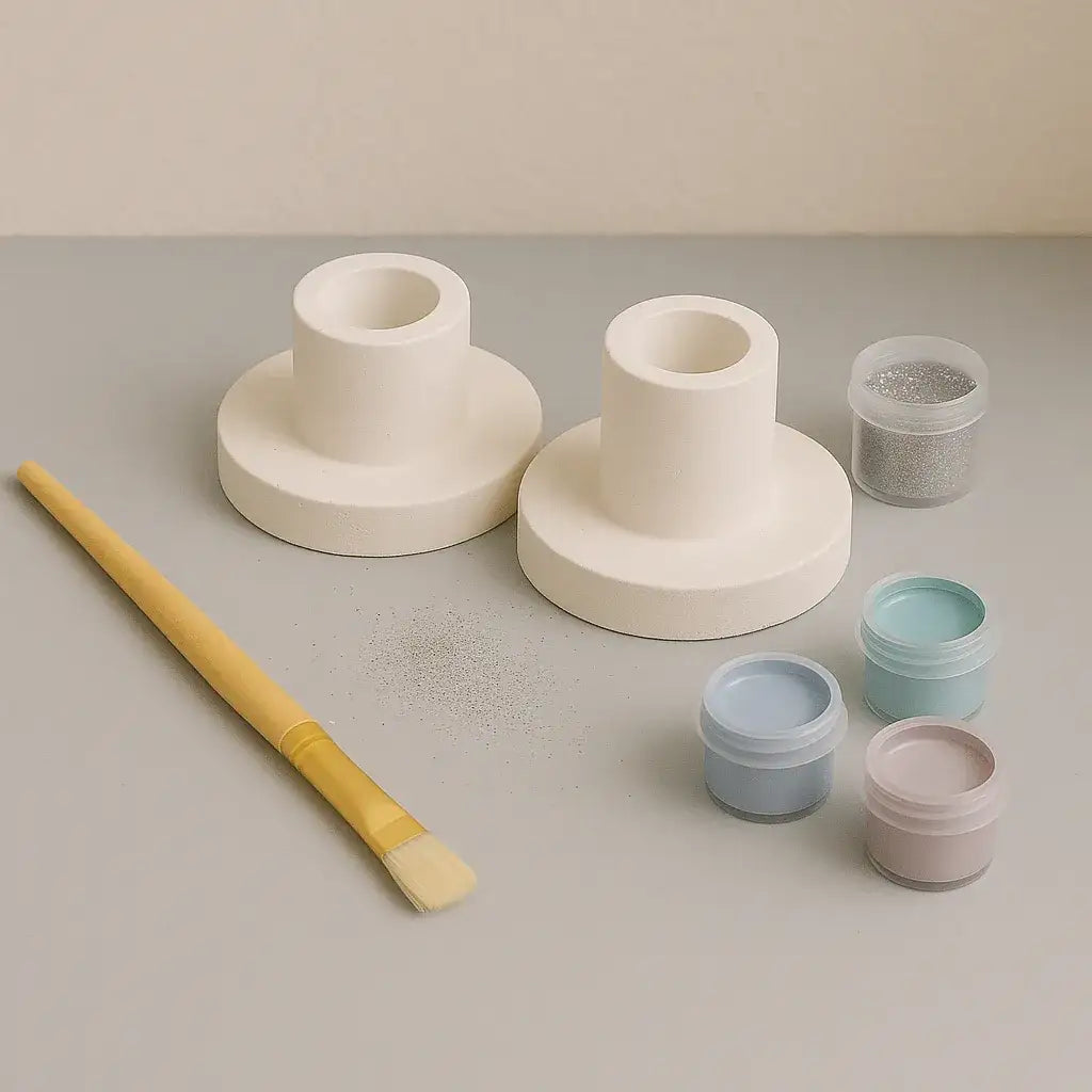 Stabkerzenhalter LUNA – 2er Set handgefertigt & minimalistisch - by SteinKunstWerk | Deko aus nachhaltiger Herstellung