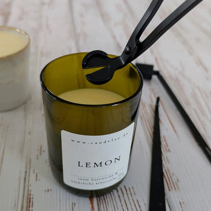 Kerzenpflege-Set Schwarz – Dochtschere, Kerzenlöscher & Dochtheber für perfekte Brennergebnisse - by SteinKunstWerk | Kerzenpflegeset aus nachhaltiger Herstellung