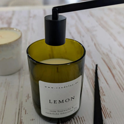 Kerzenpflege-Set Schwarz – Dochtschere, Kerzenlöscher & Dochtheber für perfekte Brennergebnisse - by SteinKunstWerk | Kerzenpflegeset aus nachhaltiger Herstellung