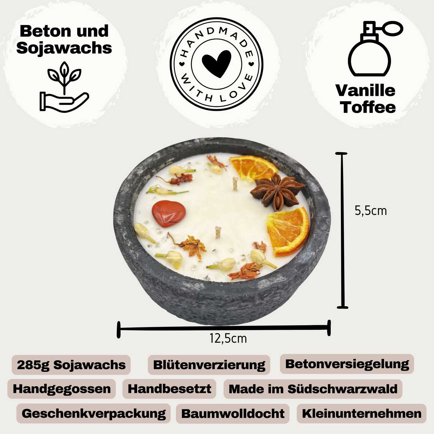 XL Citronella Kerzen-Set „Die Glut“ – 4er-Set der Serie