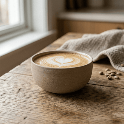 Cappuccino Mug KUMO Beige – Ceramic Mug for Japandi Coffee Rituals