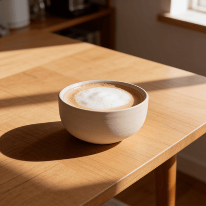 Cappuccino Mug KUMO Beige – Ceramic Mug for Japandi Coffee Rituals