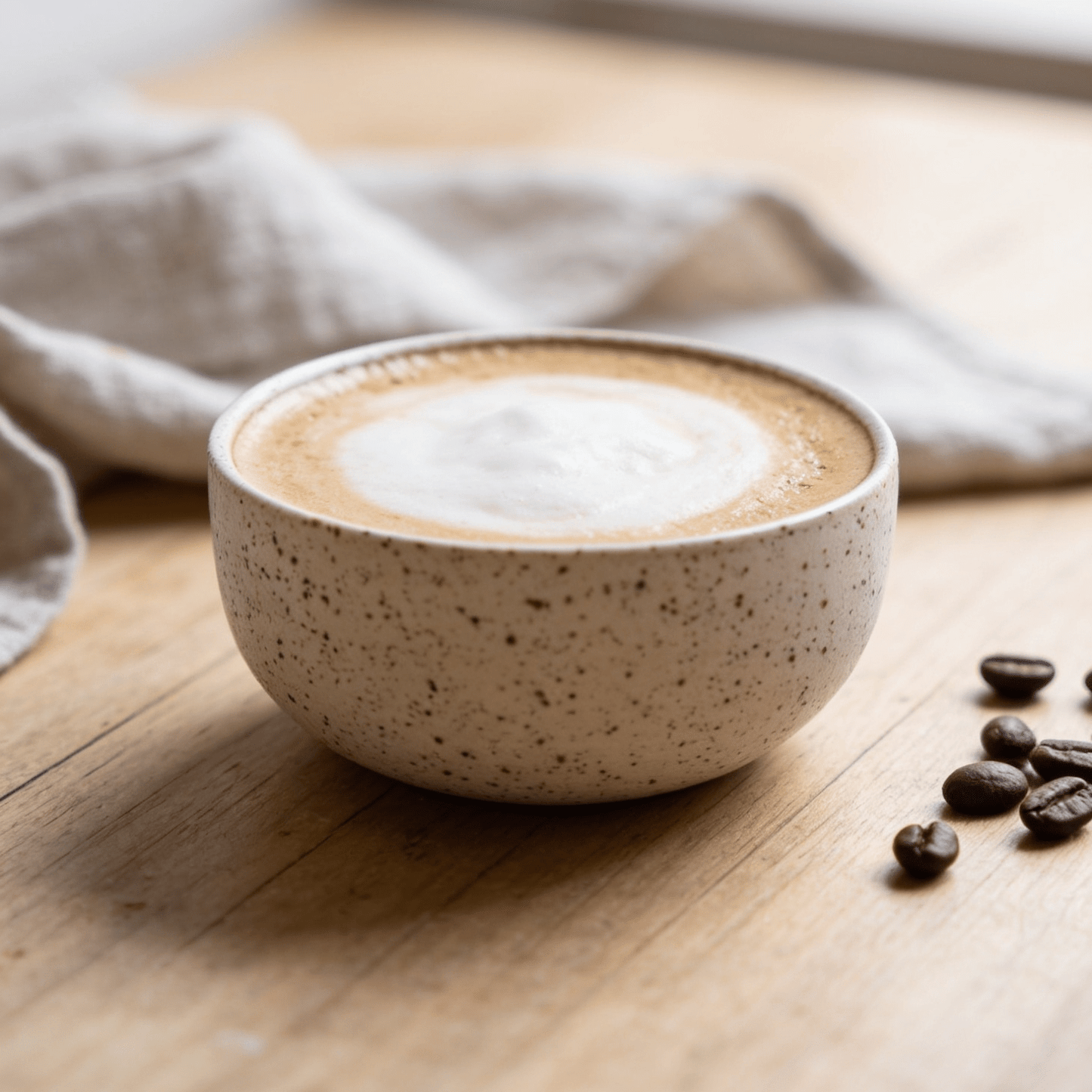 Natürliche Spots-Oberfläche der KUMO Cappuccino-Tasse