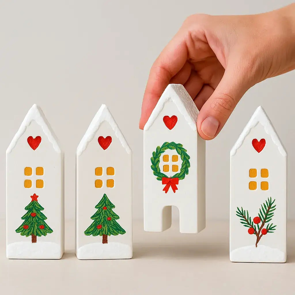 Handgefertigtes Lichterhaus – die perfekte Ergänzung für Stabkerzenhalter mit Steckrand - by SteinKunstWerk | Deko aus nachhaltiger Herstellung