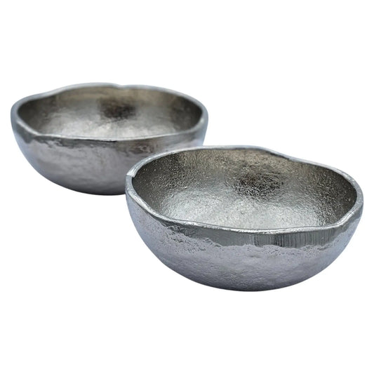 Metallschalen mit Kerzensand – 2er-Set in 3 Formen
