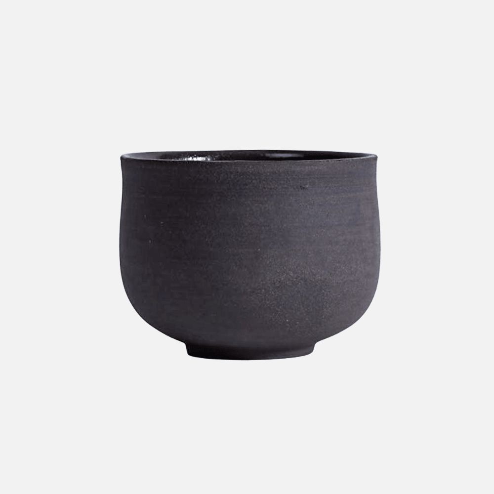 OCHA Teetasse Grau-Schwarz – handgemachte Keramik