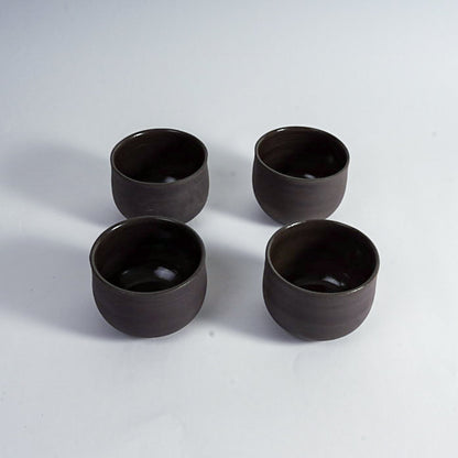 Ocha – Handmade teacup made of grey and black ceramic (325 ml)