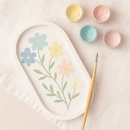 Ovaler Deko-Teller – Handgefertigt in Wunschfarbe für DIY & stilvolle Akzente - by SteinKunstWerk | Deko aus nachhaltiger Herstellung