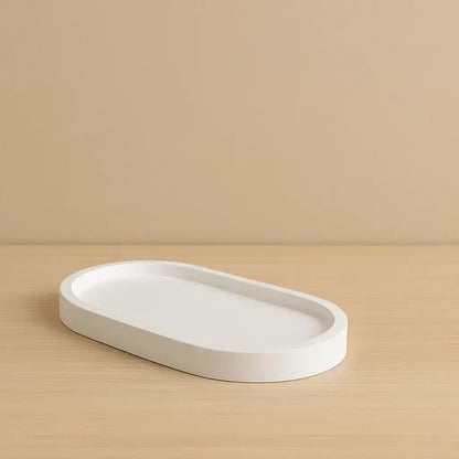 Ovaler Deko-Teller – Handgefertigt in Wunschfarbe für DIY & stilvolle Akzente - by SteinKunstWerk | Deko aus nachhaltiger Herstellung