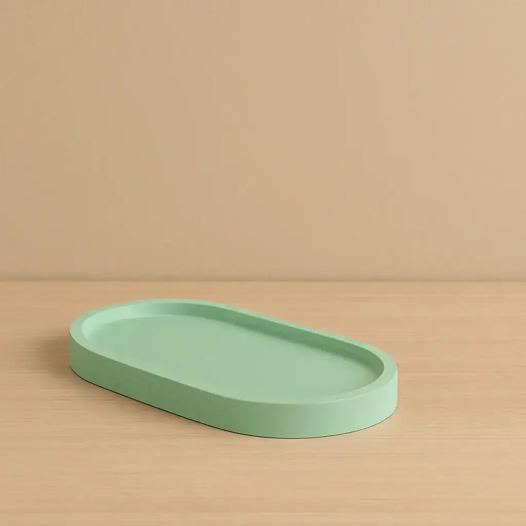 Ovaler Deko-Teller – Handgefertigt in Wunschfarbe für DIY & stilvolle Akzente - by SteinKunstWerk | Deko aus nachhaltiger Herstellung