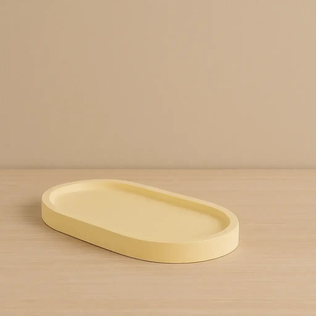 Ovaler Deko-Teller – Handgefertigt in Wunschfarbe für DIY & stilvolle Akzente - by SteinKunstWerk | Deko aus nachhaltiger Herstellung