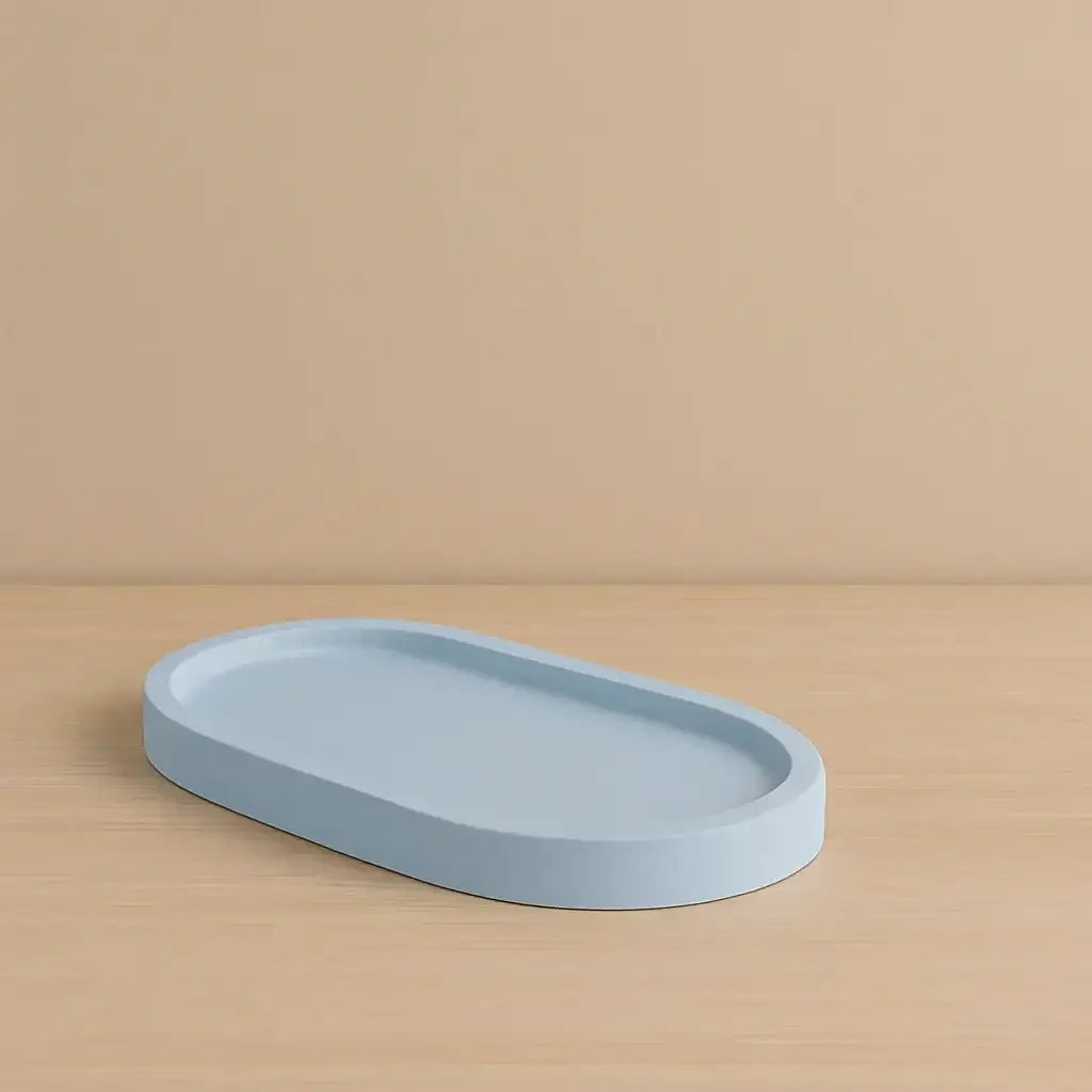 Ovaler Deko-Teller – Handgefertigt in Wunschfarbe für DIY & stilvolle Akzente - by SteinKunstWerk | Deko aus nachhaltiger Herstellung