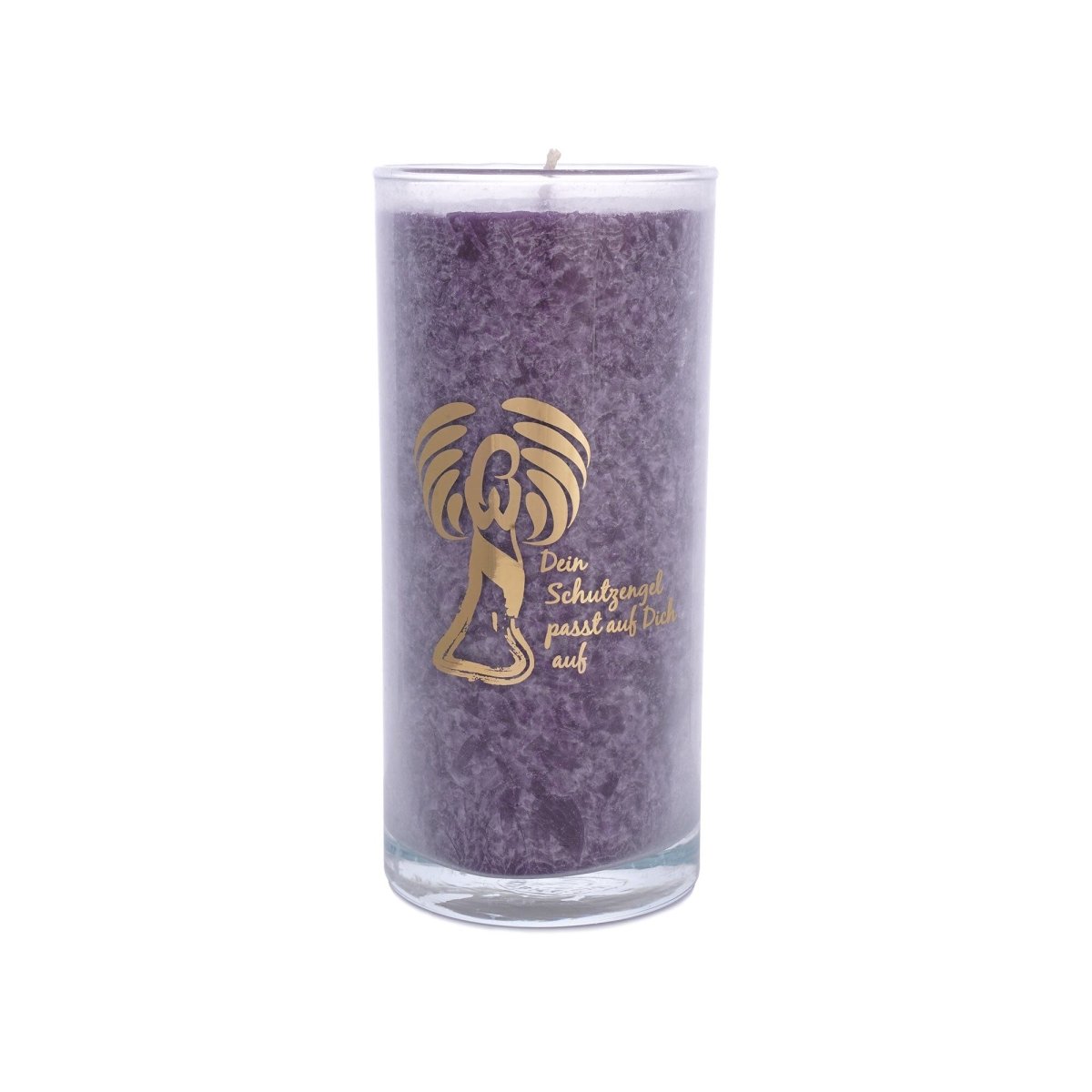 Palmwachs Kerze mit goldenem Etikett als Ritual- und Geschenkkerze