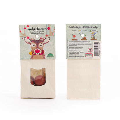 Rote Rudolphnasen-Blumenmurmeln mit Saatgut – zusätzliche Produktabbildung