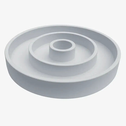 Stabkerzenhalter NOVA mit Rand im 2er Set – minimalistisch & handgemacht - by SteinKunstWerk | Deko aus nachhaltiger Herstellung