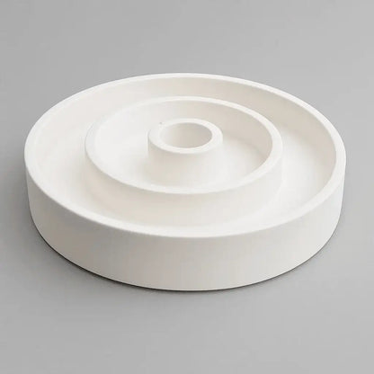 Stabkerzenhalter NOVA mit Rand im 2er Set – minimalistisch & handgemacht - by SteinKunstWerk | Deko aus nachhaltiger Herstellung